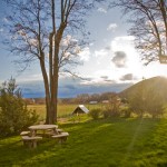 Picnic Table with View of the Monteillet Farm Photo by Steve Scardina.