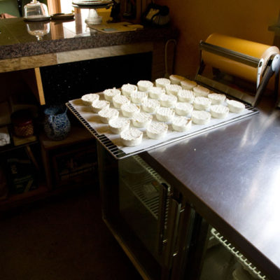 artisanal cheese on a tray