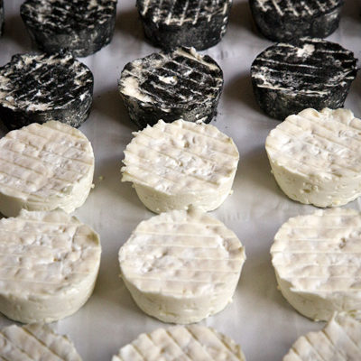 Photo of Black and White Soft Cheese, Monteillet Fromagerie