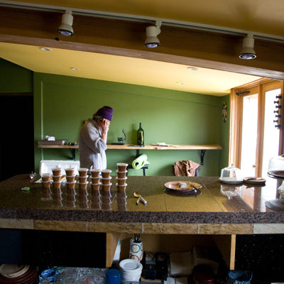 Pierre-Louis Monteillet in the Tasting Room. Photo by Steve Scardina.